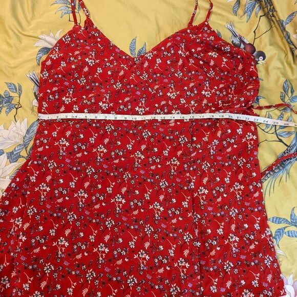 SANCTUARY red and white spaghetti strap floral wrap blouse sz 3x nwt - Picture 3 of 5